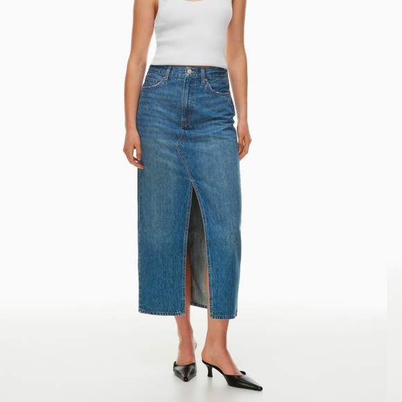 NWT The 90’s Vintage Denim Maxi Skirt - Denim Forum - Picture 1 of 9